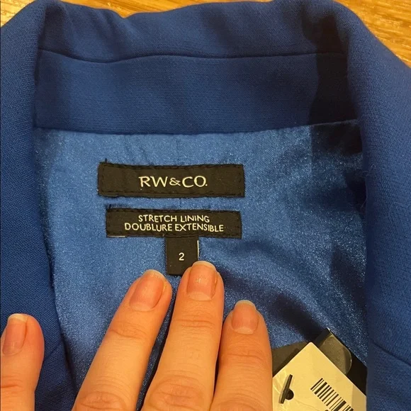 RW&CO. Women's Royal Blue Blazer - Picture 3 of 4